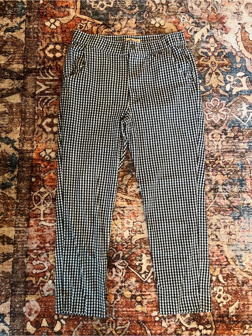 Hollister Black & White Gingham Pants Size Large